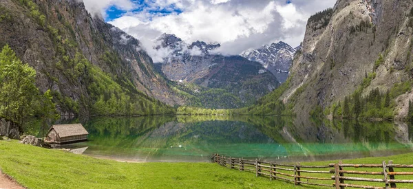 Lago Obersee Perto Berchtesgaden Baviera Alemanha — Fotografia de Stock