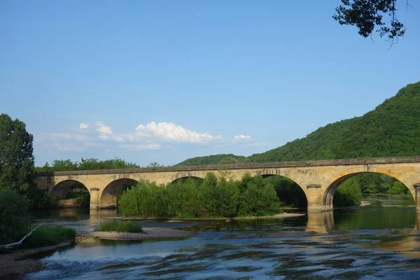 Castelnaud Bridge Castelnaud Chapelle Francii — Stock fotografie