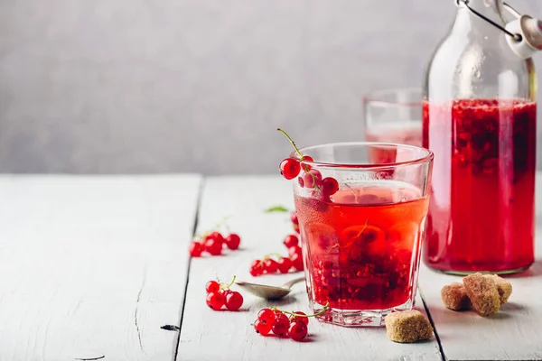 Infused Water Fresh Red Currant Cane Sugar — Stock Photo, Image