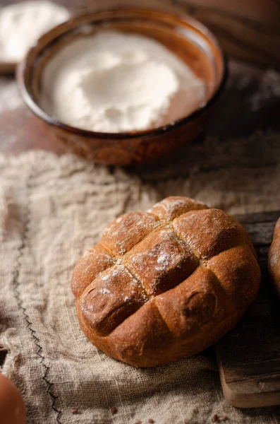 Heerlijk Rogge Gebak Broodjes Vers Zout — Stockfoto