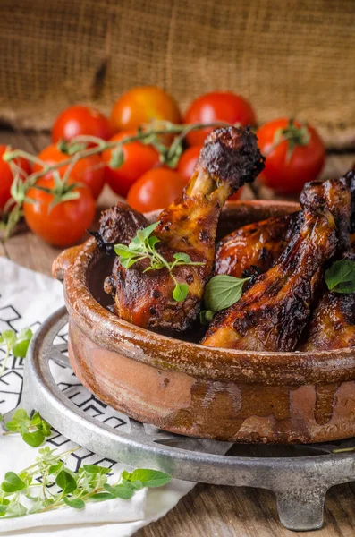 Grilled Meat Vegetables Spices — Stock Photo, Image