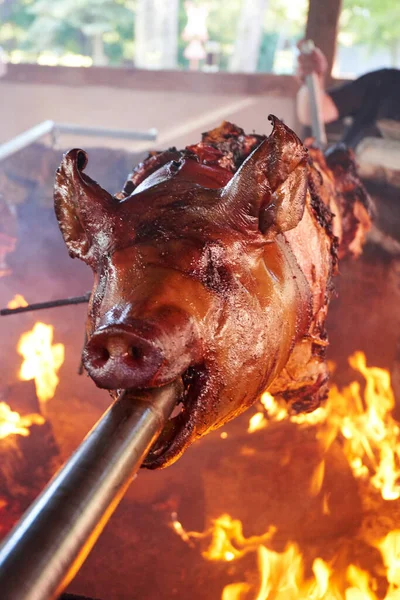 Carne Porco Grelha Para Festa — Fotografia de Stock