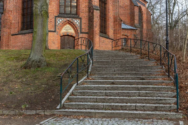 Oude Bakstenen Trap Stad Riga — Stockfoto