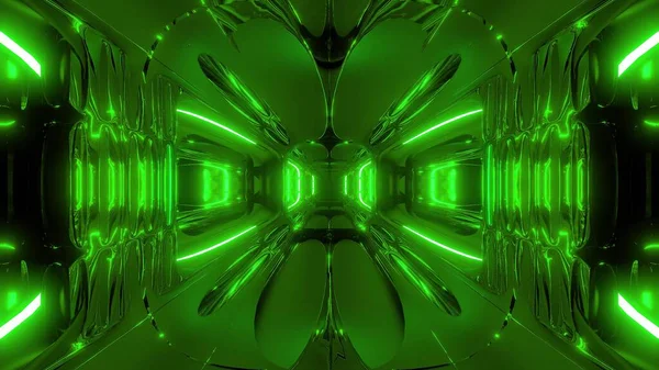 Alien Schip Gang Tunnel Behang Rendering Illustratie Moderne Futuriwstic Scifi — Stockfoto