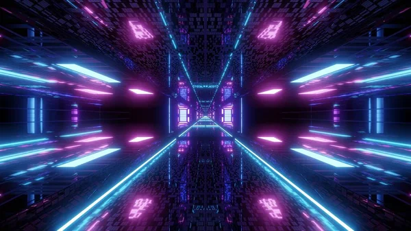 Textuur Scifi Glitter Tunnel Corridor Behang Achtergrond Illustratie Gloeiende Glans — Stockfoto