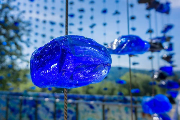 Blue Glass Stone — Stock Photo, Image