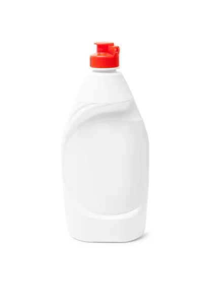 Bouteille Plastique Blanc Pour Détergent Lessive Liquide Agent Nettoyant Agent — Photo