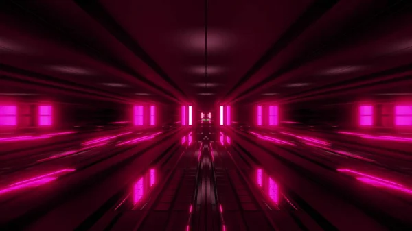 Texture Scifi Pulito Tunnel Corridoio Sfondo Carta Parati Illustrazione Lucentezza — Foto Stock