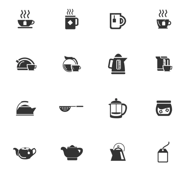 Set Icone Del Caffè Semplice Illustrazione Icone Vettoriali Alimentari Web — Foto Stock