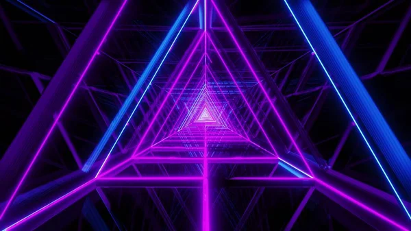 Абстрактний Світло Блакитний Фіолетовий Трикутник Каркасний Фон Рендеринга Абстрактний Каркас — стокове фото