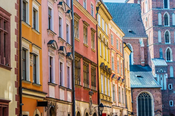 Arquitectura Histórica Del Casco Antiguo Cracovia Polonia — Foto de Stock