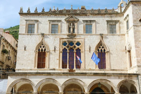 Voorzijde Van Het Sponza Paleis Dubrovnik Kroatië Reisbestemming — Stockfoto