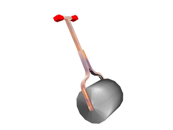 Тяжелый Каток Красными Ручками Рендеринг — стоковое фото