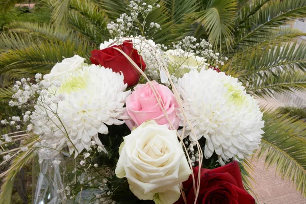 Krásná Svatební Kytice Květinami — Stock fotografie