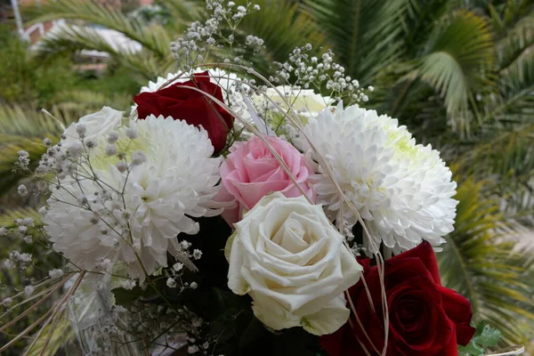 Piękny Bukiet Ślubny Kwiatów — Zdjęcie stockowe