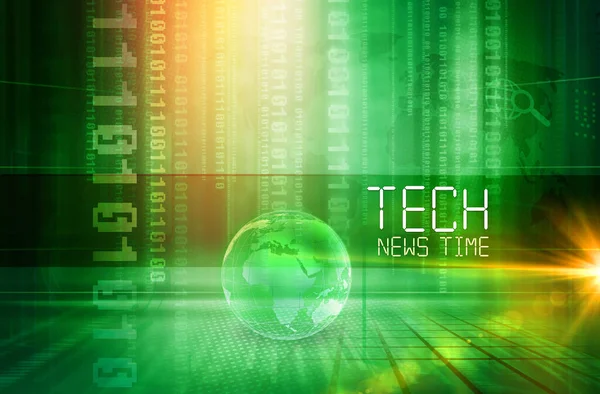 Graphical Tech News Time Presentation Background High Technology Modern Space — 스톡 사진