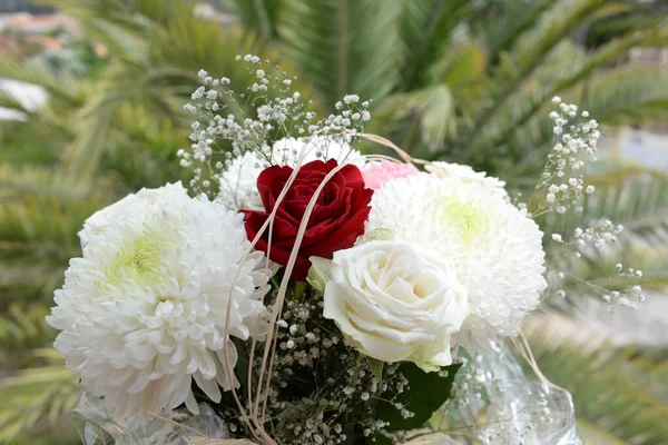 Beautiful Bouquet Flowers Vase — Stock Photo, Image