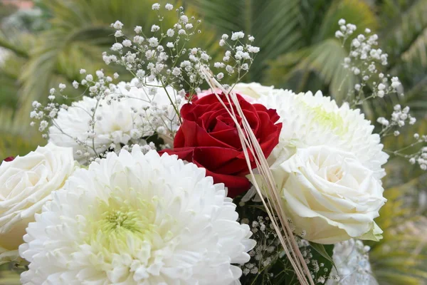 Belo Buquê Flores Vaso — Fotografia de Stock