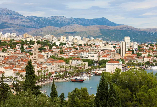 Eski Ortaçağ Kenti Split Hırvatistan Avrupa Nın Panoramik Kenti — Stok fotoğraf