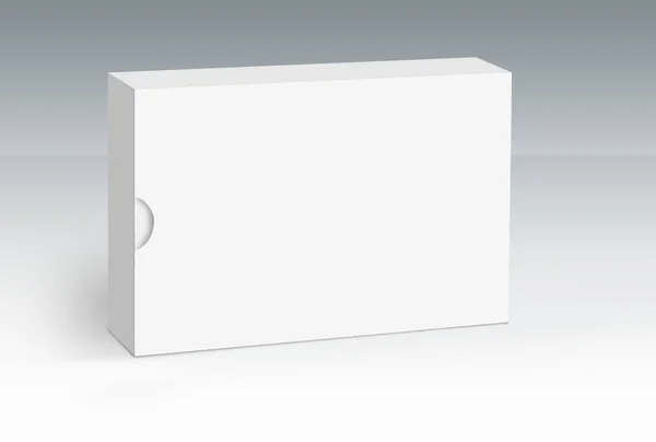 Una Sola Caja Blanca Suelo Maqueta Plantilla Listo Para Diseño —  Fotos de Stock