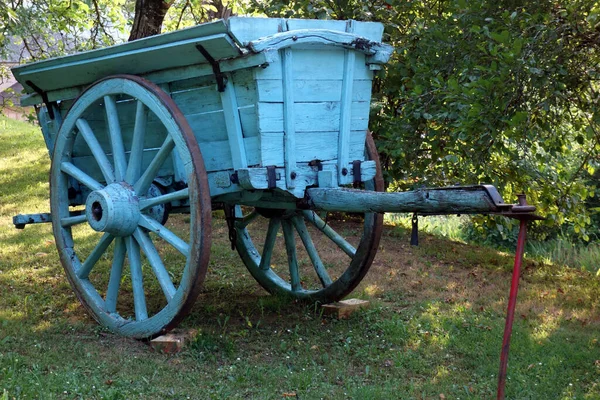 Vieux Chariot Bois Campagne — Photo