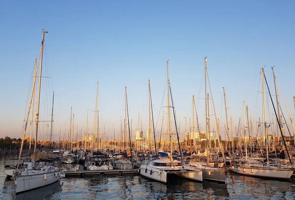 Jachten Haven Van Middellandse Zee Het Noorden Van Staat Israël — Stockfoto