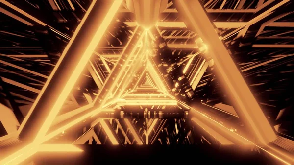 Αφηρημένο Κομψό Χρυσό Χρυσό Wireframe Τρίγωνο Σχεδιασμό Ωραίες Αντανακλάσεις Φόντο — Φωτογραφία Αρχείου