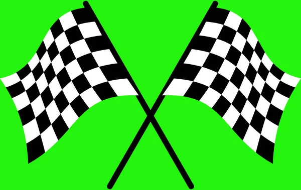 Checkered Flags Flag White Background — Stock Photo, Image