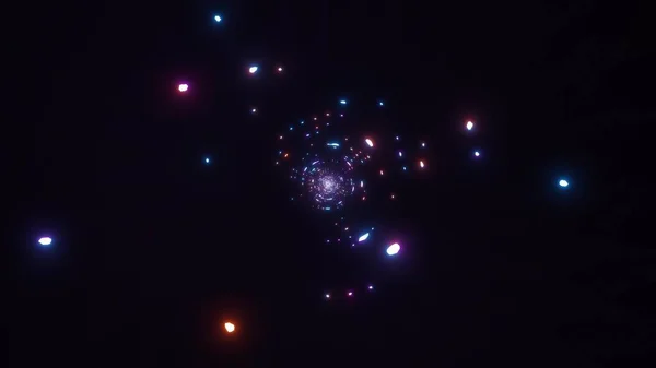 Dunkel Glühende Abstrakte Galaxie Hintergrund Tapete Illustration Glühende Mehrfarbige Weltraum — Stockfoto