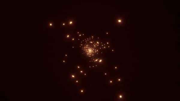 Темно Светящиеся Абстрактные Обои Фоне Галактики Иллюстрация Светящаяся Золотая Сцена — стоковое фото