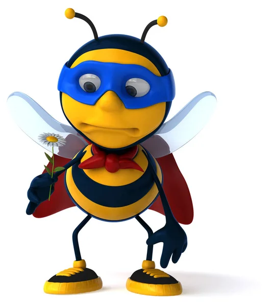 Fun Bee Een Pak Met Een Blauwe Lucht — Stockfoto