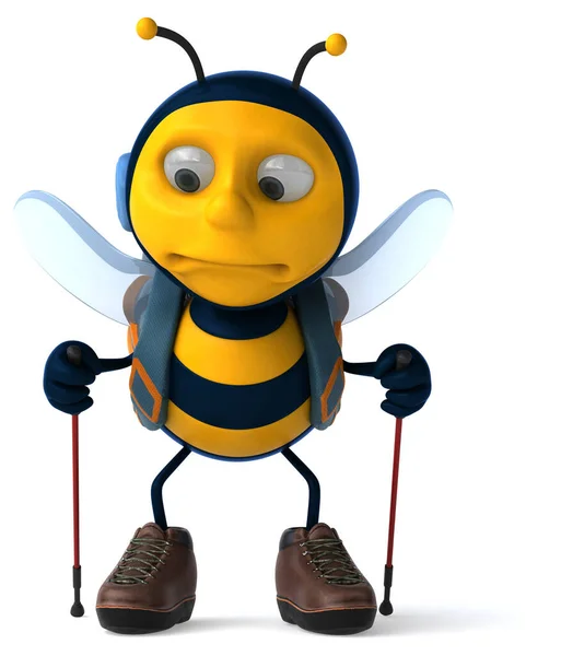 ミツバチと蜂蜜3Dイラスト — ストック写真
