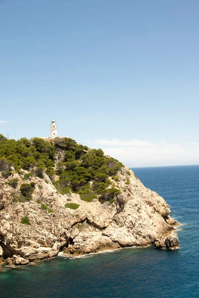 Latarnia Morska Capdepera Cala Ratjada Mallorca Hiszpania — Zdjęcie stockowe
