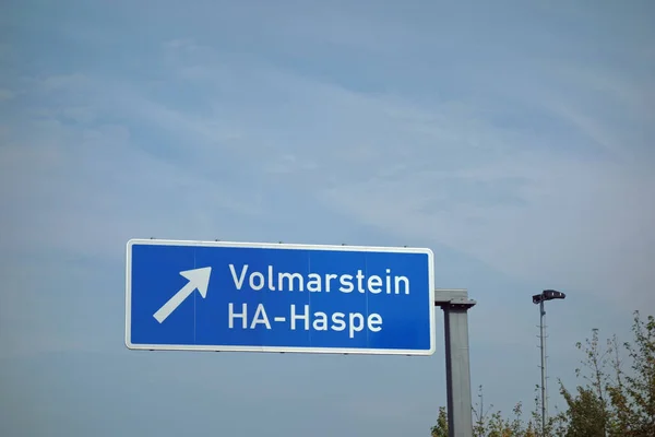 Szövetségi Autópálya Kijárat Volmarstein Haspe Haspe — Stock Fotó