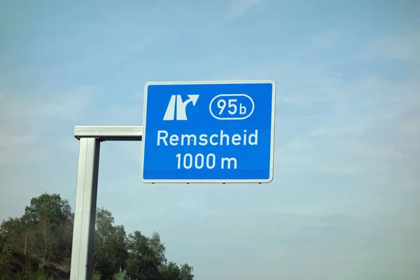 Autobahnabfahrt Remscheid Lennep — Stockfoto