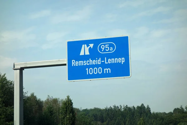 Federal Motorway Exit Remscheid Lennep — Stock Photo, Image