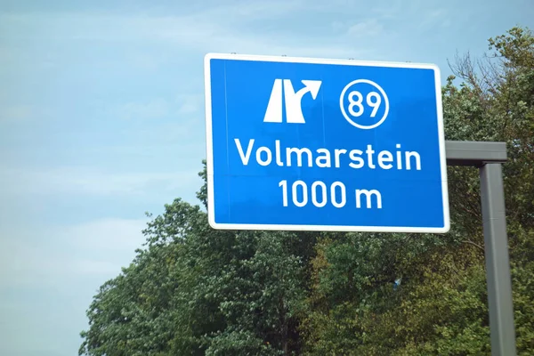 Federale Autosnelweg Afslag Volmarstein — Stockfoto