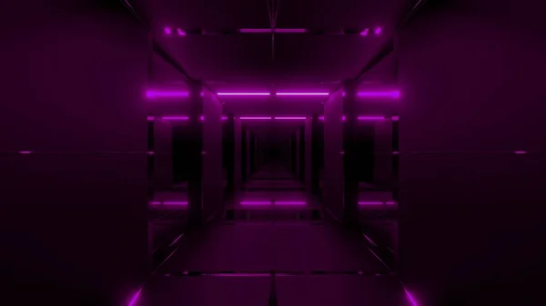 Ren Futuristisk Cool Tunnel Illustration Bakgrund Tapet Modern Scifi Korridor — Stockfoto