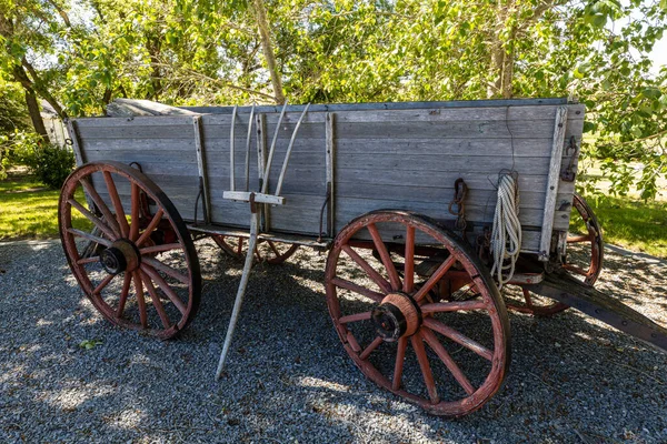 Stary Drewniany Wagon Wsi — Zdjęcie stockowe