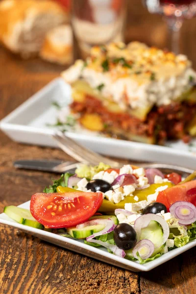 Salade Met Kip Kaas Groenten — Stockfoto