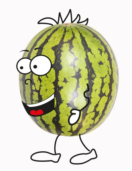 Watermelon Fruit Comic Make Fruit Tasty Children — Stock Photo, Image