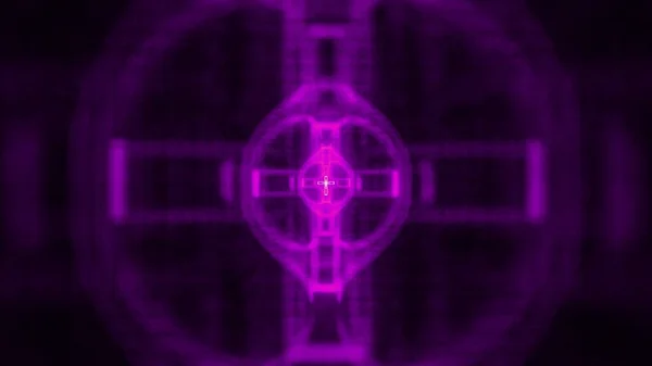 Святой Пурпурный Винтажный Футуристический Христианский Крест Рендеринга Обои Фона — стоковое фото