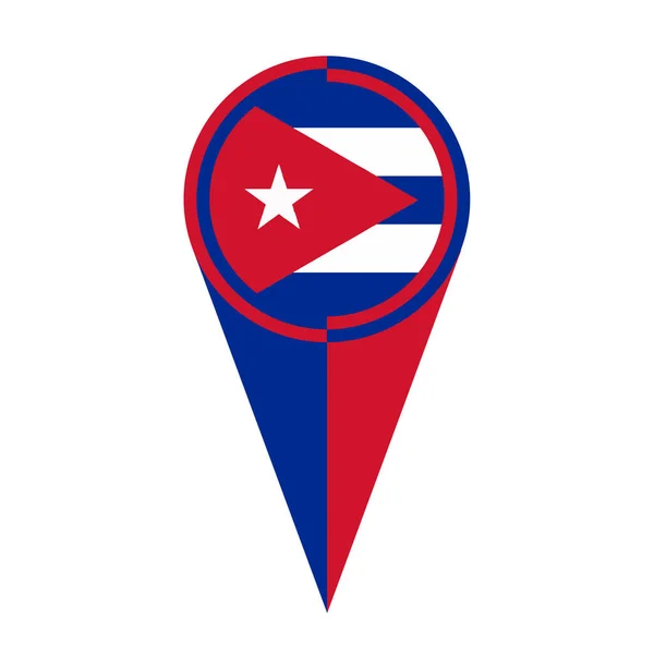 キューバ地図ポインタピンのアイコン位置フラグマーカー — ストック写真