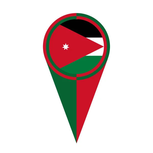 Značka Umístění Symbolu Umístění Ukazatele Mapy Jordánska — Stock fotografie