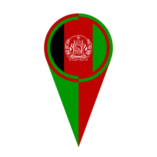 Afghanistan Map Pointer Pin Icon Location Flag Marker — Stock Photo, Image