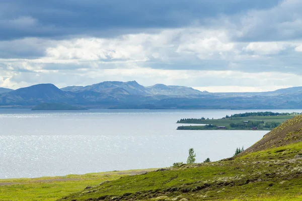 Leirvogsvatn Lago Estrada Reykjavik Para Pingvellir Islândia Paisagem — Fotografia de Stock