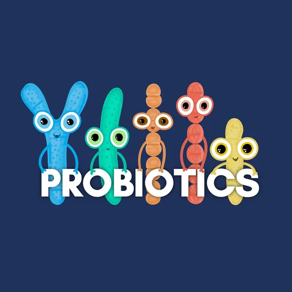 Probiotik Bakteri Asam Laktat Bifidobacterium Lactobacillus Streptococcus Thermophilus Lactococcus Propionibacterium — Stok Foto
