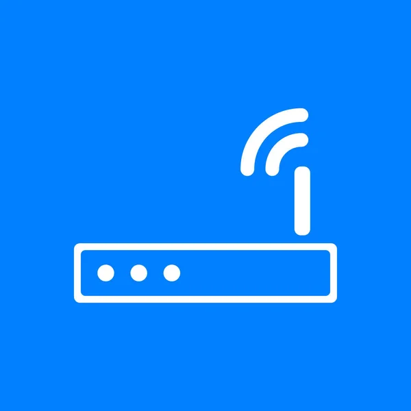 无线路由器图标Wi Router Icon 平面设计风格 — 图库照片