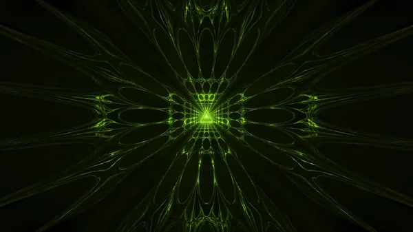 Πράσινο Λαμπερό Τρίγωνο Wireframe Φαντασία Σχεδιασμό Ανακλαστικό Φόντο Wallpapaper Εικονογράφηση — Φωτογραφία Αρχείου