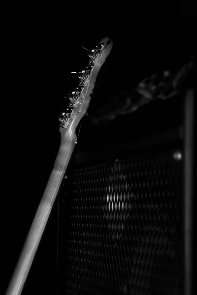Basová Kytara Hudebním Studiu Hudební Nástroje Vybavení — Stock fotografie